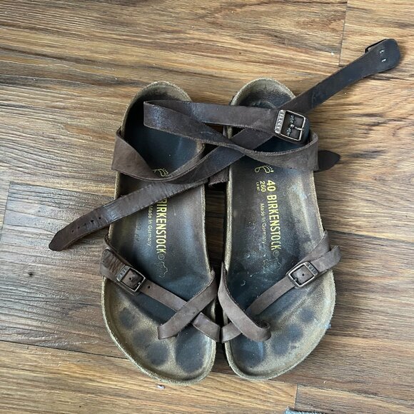 Leather Ankle Wrap Around Birkenstocks - Picture 2 of 2